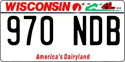 WI license plate 970NDB