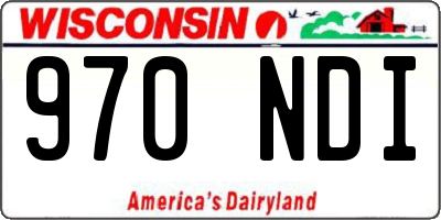 WI license plate 970NDI