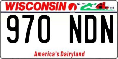 WI license plate 970NDN