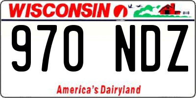 WI license plate 970NDZ