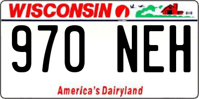 WI license plate 970NEH