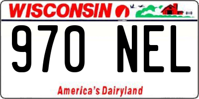 WI license plate 970NEL