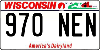 WI license plate 970NEN