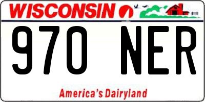 WI license plate 970NER