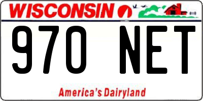 WI license plate 970NET