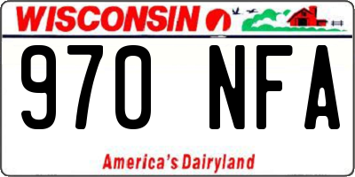 WI license plate 970NFA