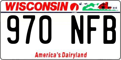WI license plate 970NFB