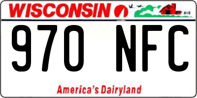 WI license plate 970NFC