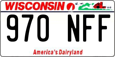 WI license plate 970NFF
