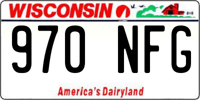 WI license plate 970NFG
