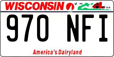 WI license plate 970NFI