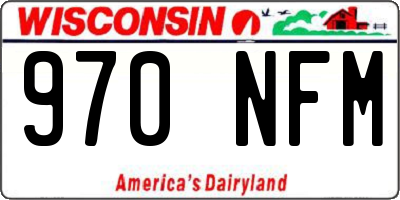 WI license plate 970NFM