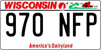 WI license plate 970NFP