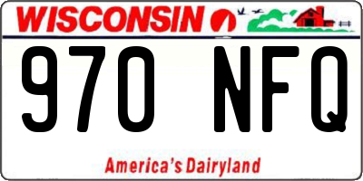 WI license plate 970NFQ