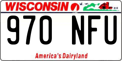WI license plate 970NFU