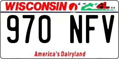 WI license plate 970NFV