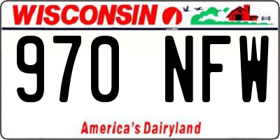 WI license plate 970NFW