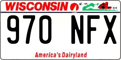 WI license plate 970NFX
