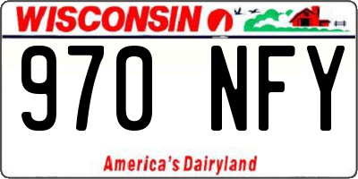 WI license plate 970NFY