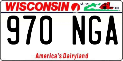 WI license plate 970NGA