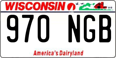 WI license plate 970NGB