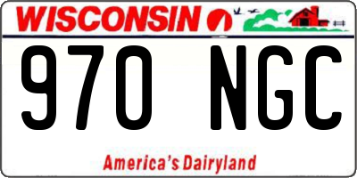 WI license plate 970NGC