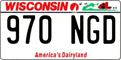 WI license plate 970NGD