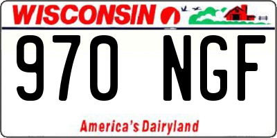 WI license plate 970NGF
