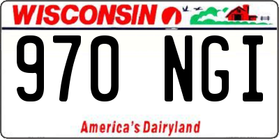 WI license plate 970NGI