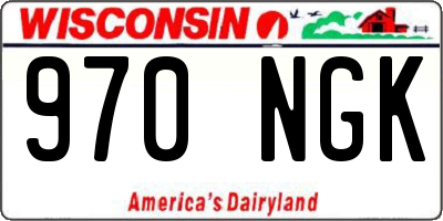 WI license plate 970NGK