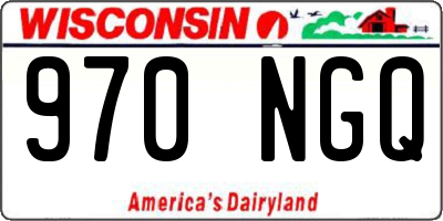 WI license plate 970NGQ