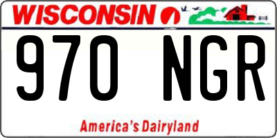 WI license plate 970NGR