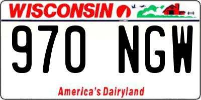 WI license plate 970NGW