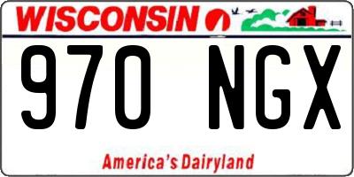 WI license plate 970NGX