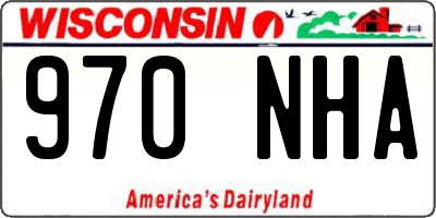 WI license plate 970NHA