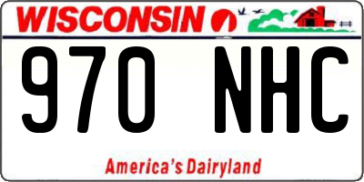 WI license plate 970NHC