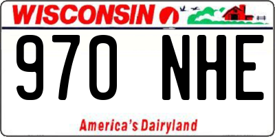WI license plate 970NHE
