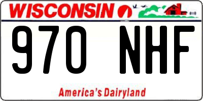 WI license plate 970NHF