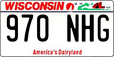 WI license plate 970NHG