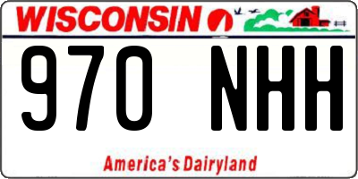 WI license plate 970NHH