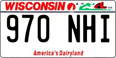 WI license plate 970NHI