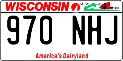 WI license plate 970NHJ