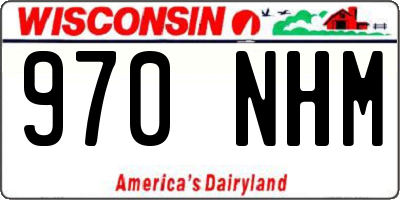 WI license plate 970NHM