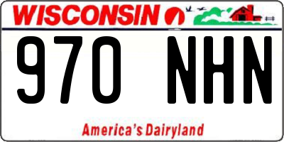 WI license plate 970NHN