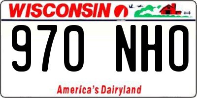 WI license plate 970NHO