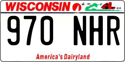 WI license plate 970NHR