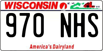 WI license plate 970NHS