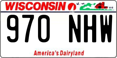 WI license plate 970NHW