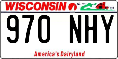 WI license plate 970NHY