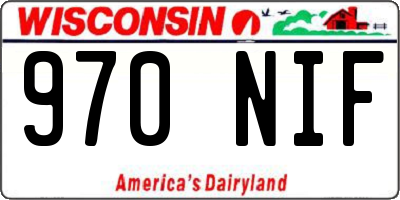 WI license plate 970NIF